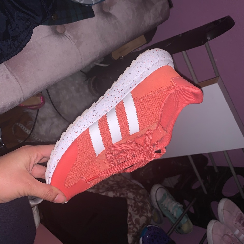 Orange Adidas Athletic Shoes